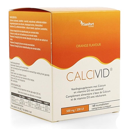 Calcivid 500 mg/200 UI Sinaasappel