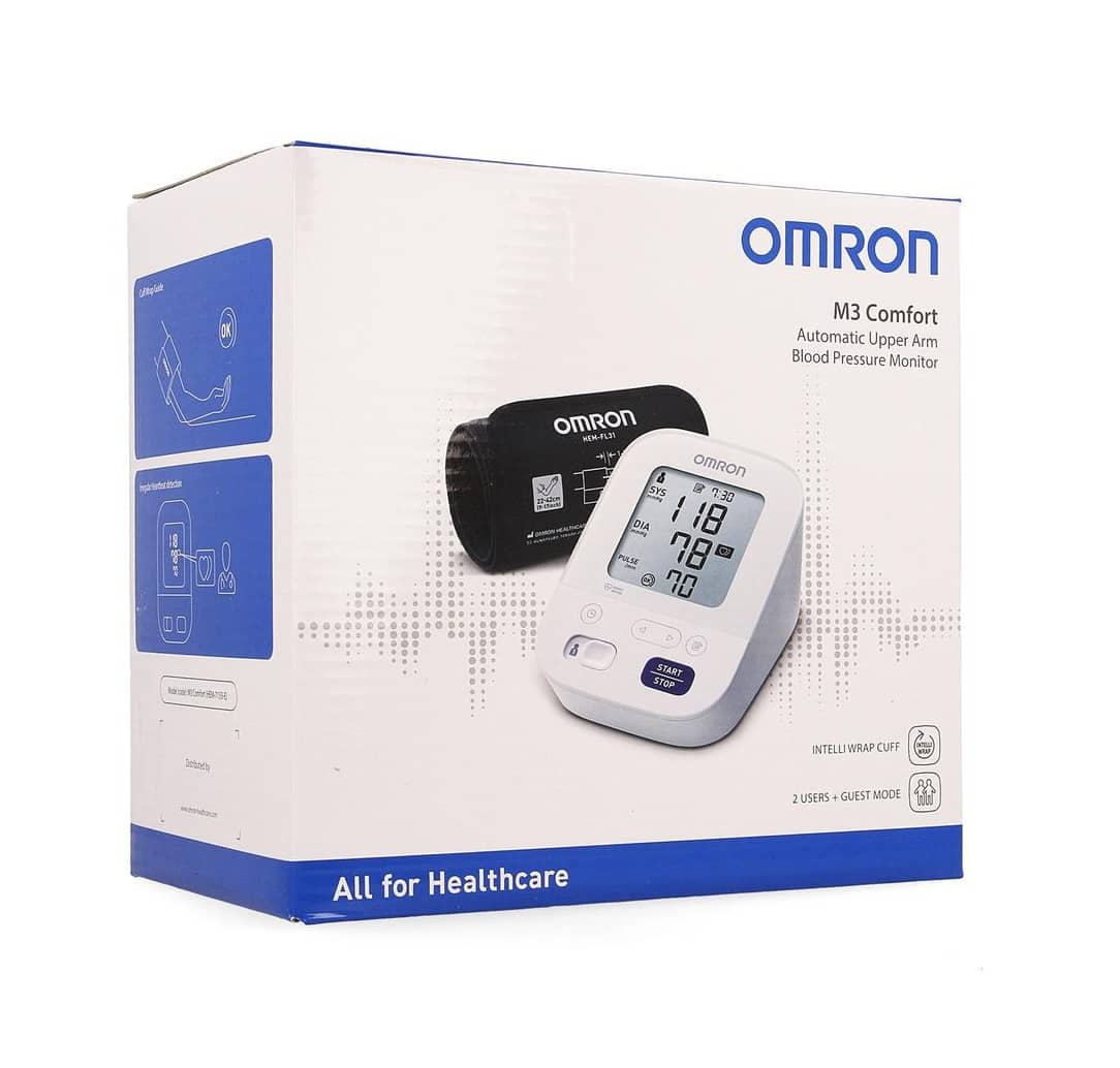 Omron M3 Comfort Automatische Bloeddrukmeter Bovenarm Omron M3 Comfort Automatische Bloeddrukmeter Bovenarm