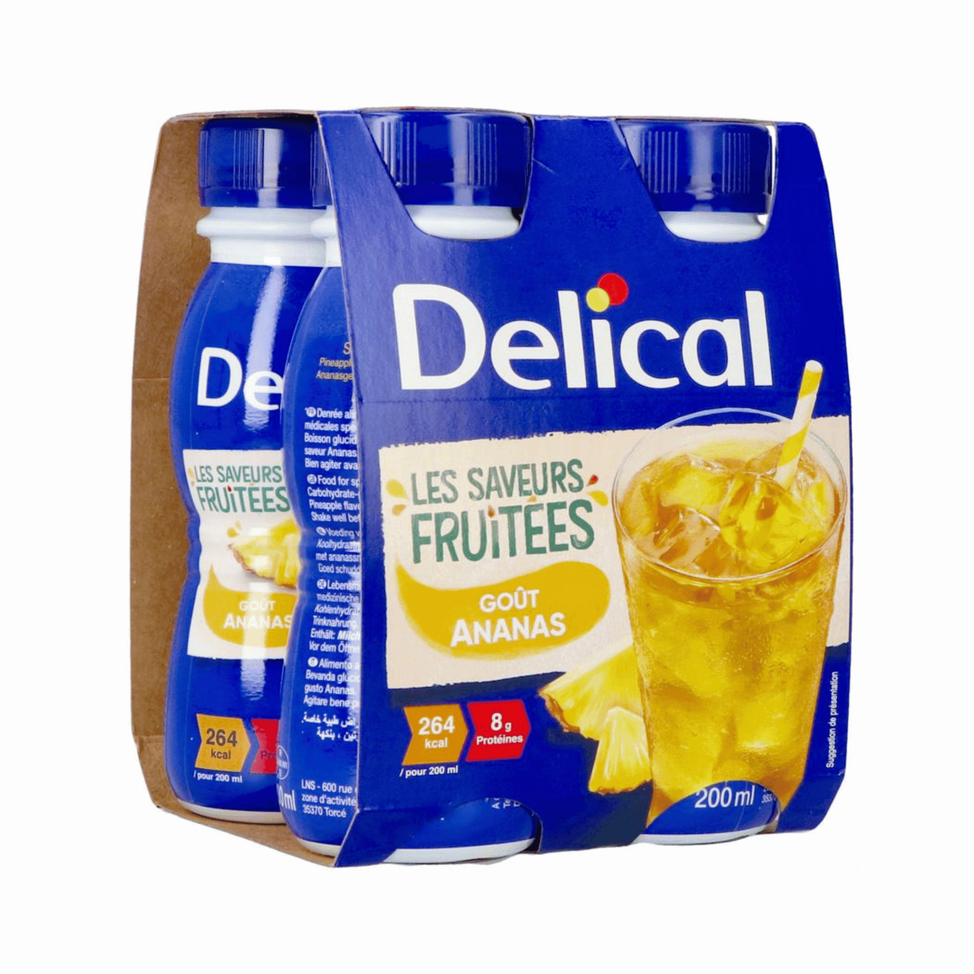 Delical Boisson Fruitee Ananas 4x200ml Delical Boisson Fruitee Ananas 4x200ml