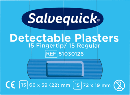Salvequick Pleisters Navulling Blauw Vingertop