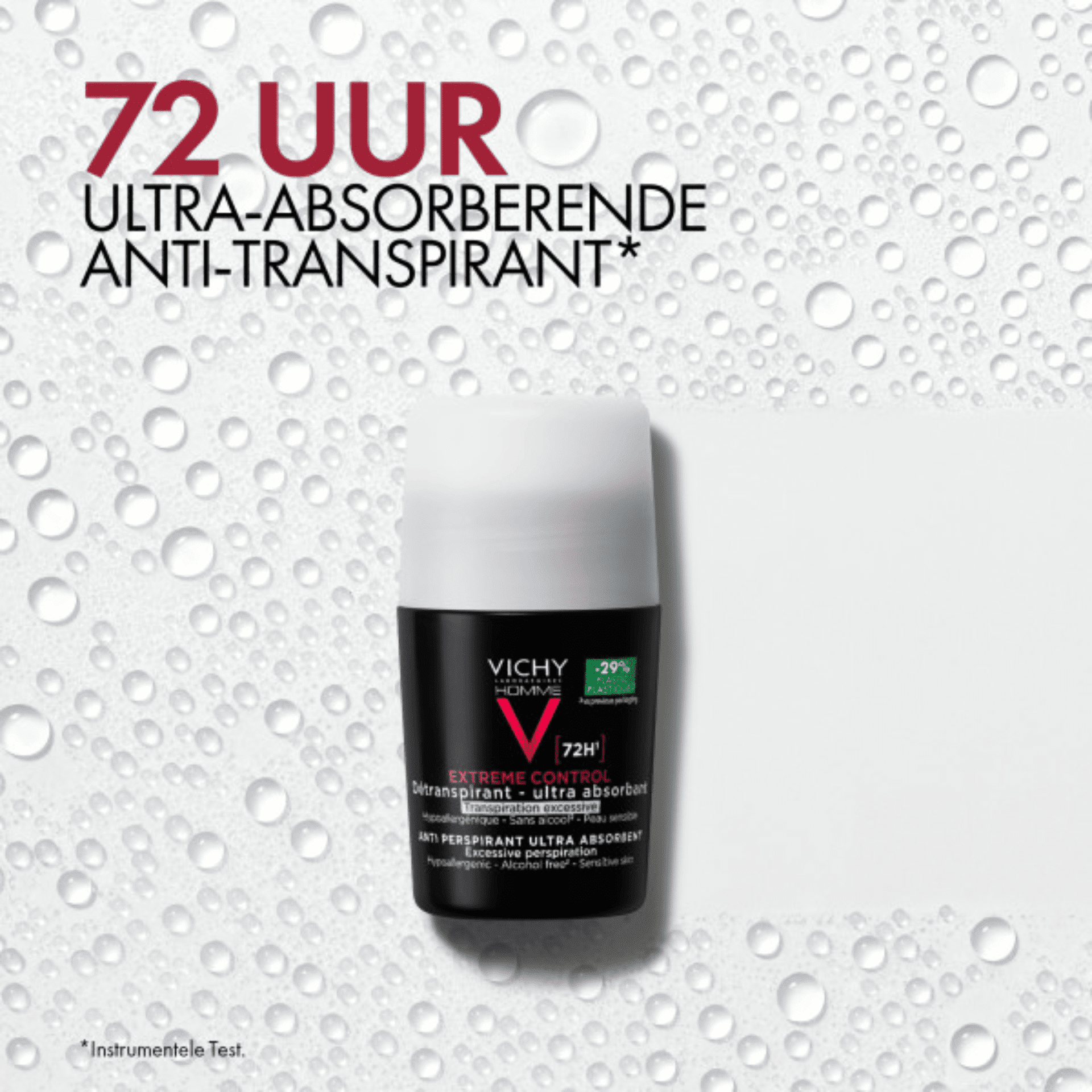 Vichy Homme Extreme Control Antitranspirant 72U Roller