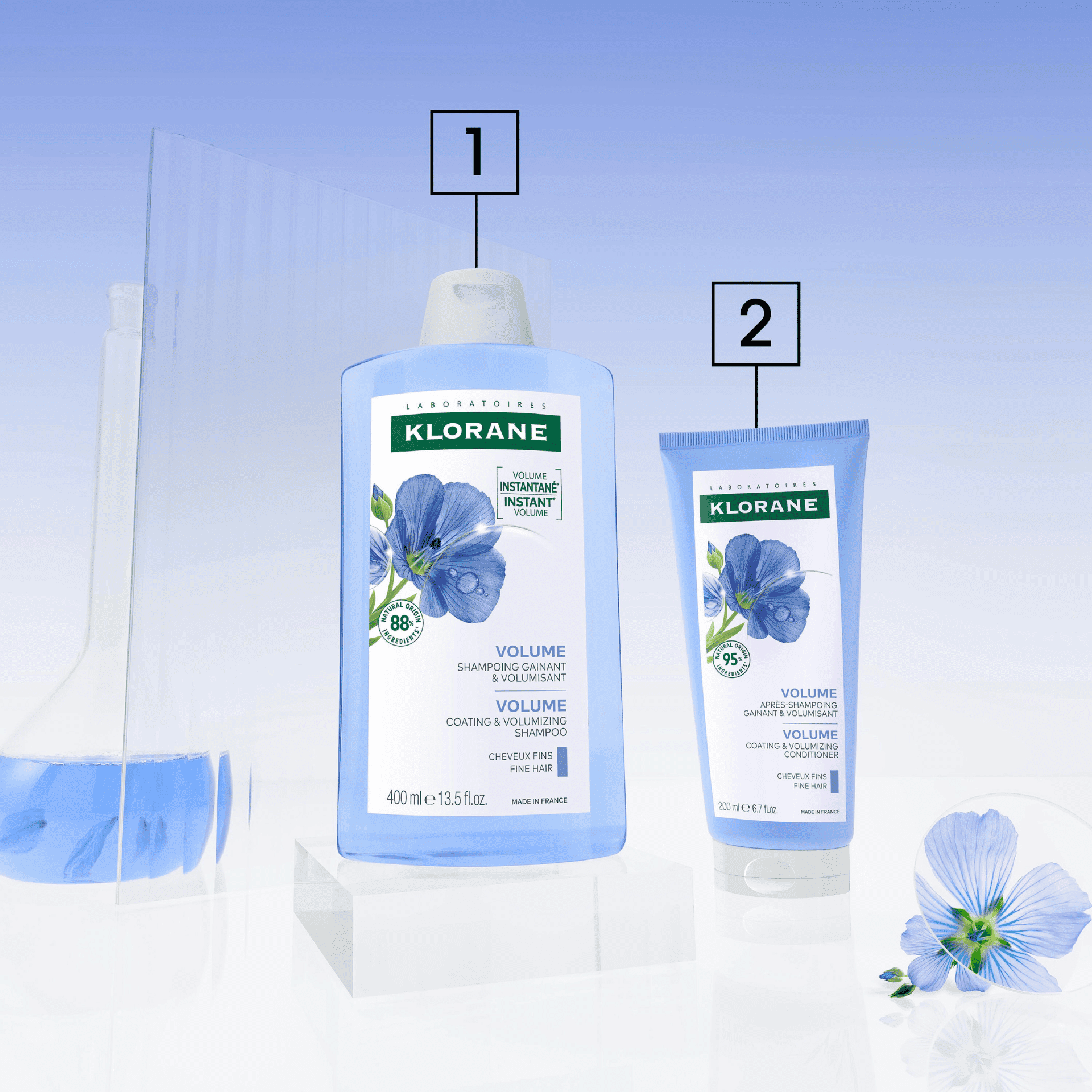 Klorane Vlas Shampoo voor Extra Volume Klorane Vlas Shampoo voor Extra Volume