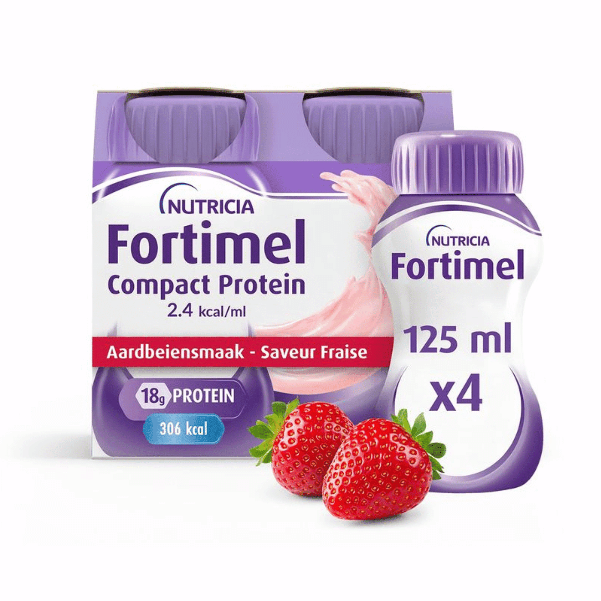Fortimel Compact Protein 2.4kcal Fraise 4x125ml