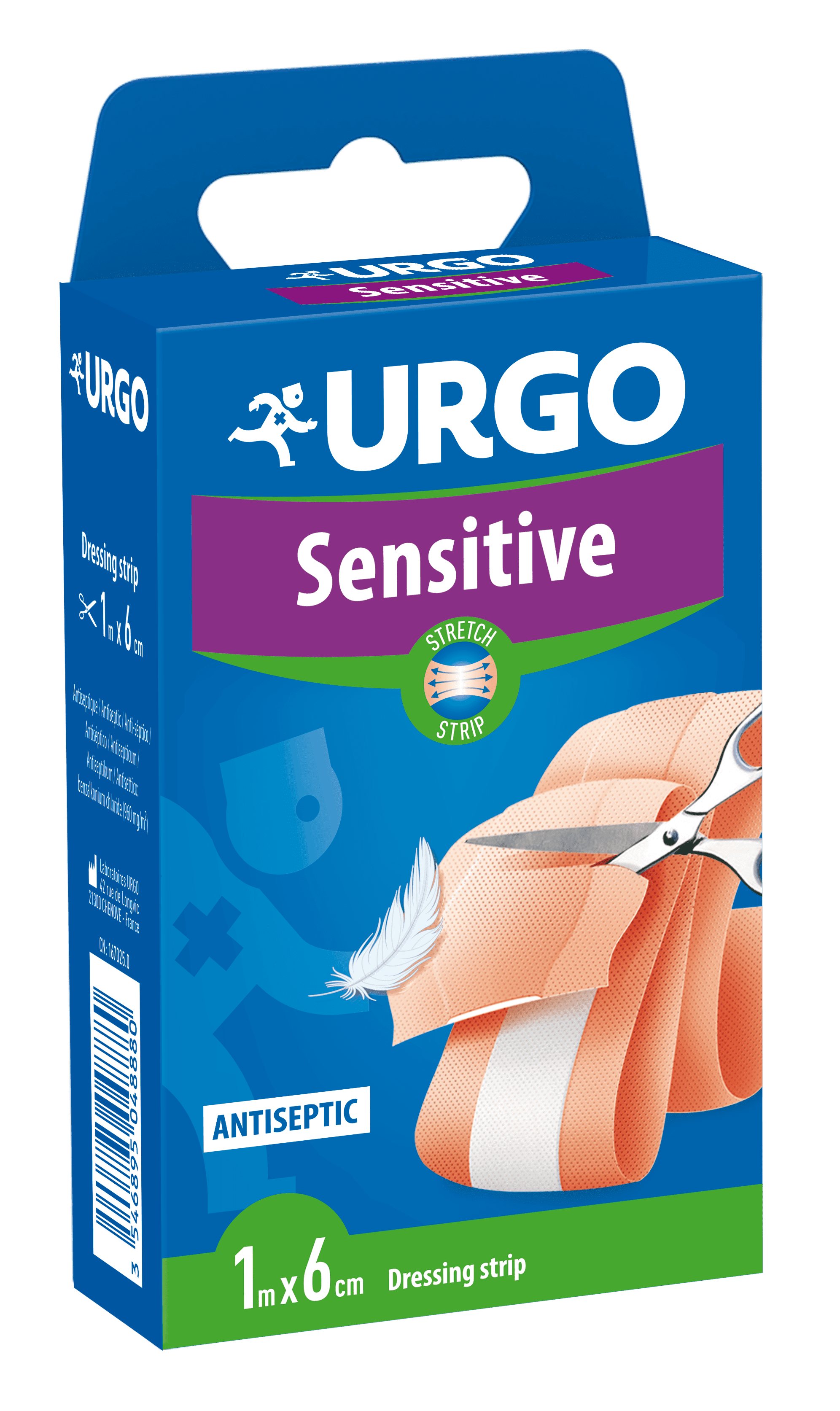 Urgo Sensitive Elastische Pleister 6 cm x 1 m Urgo Sensitive Elastische Pleister 6 cm x 1 m