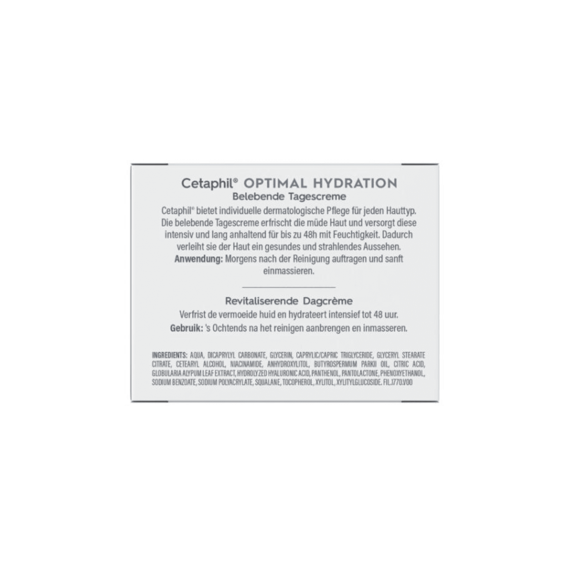 Cetaphil Optimal Hydration Revitaliserende Dagcrème Cetaphil Optimal Hydration Revitaliserende Dagcrème