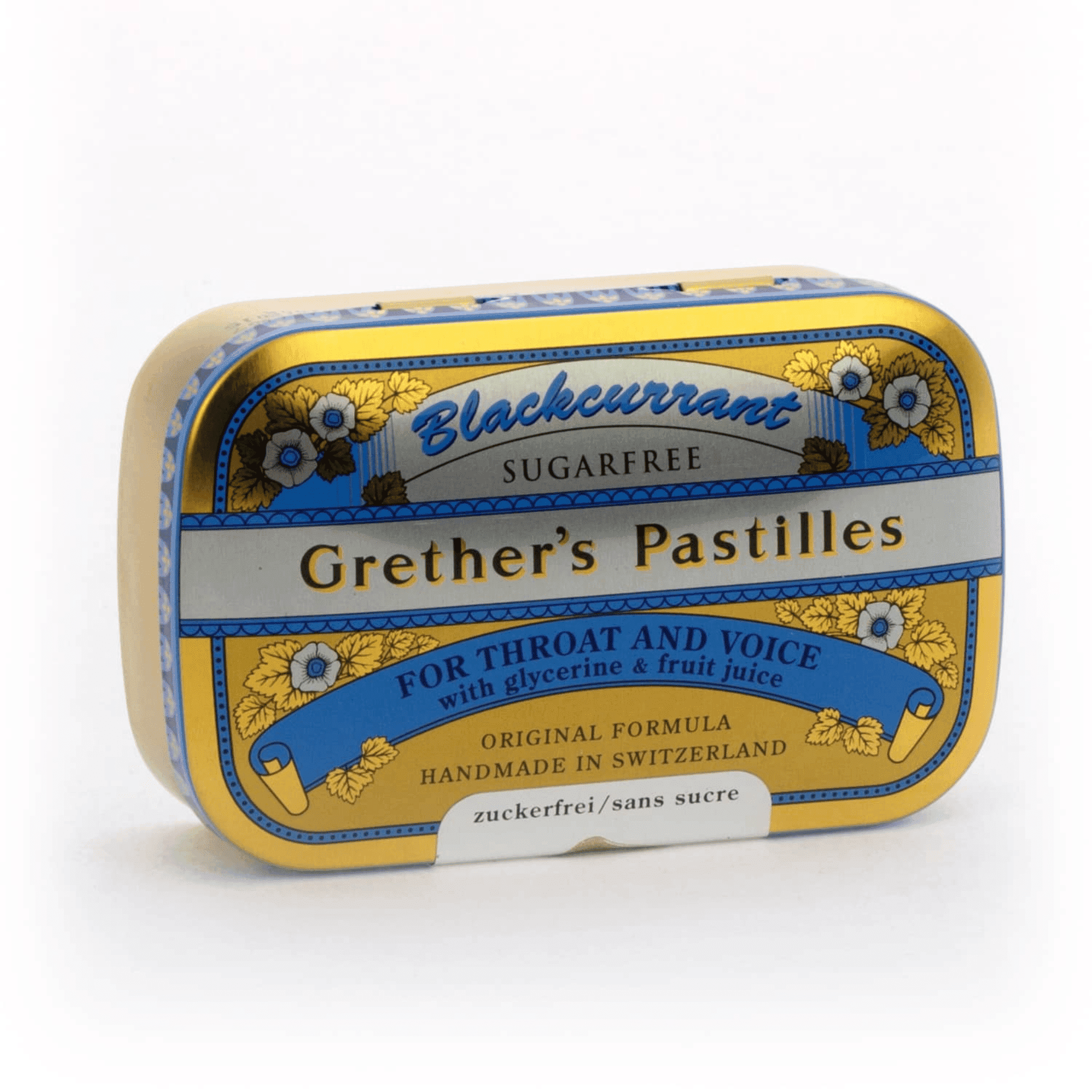 Grethers Pastilles Blackcurrant zonder Suiker 110 g