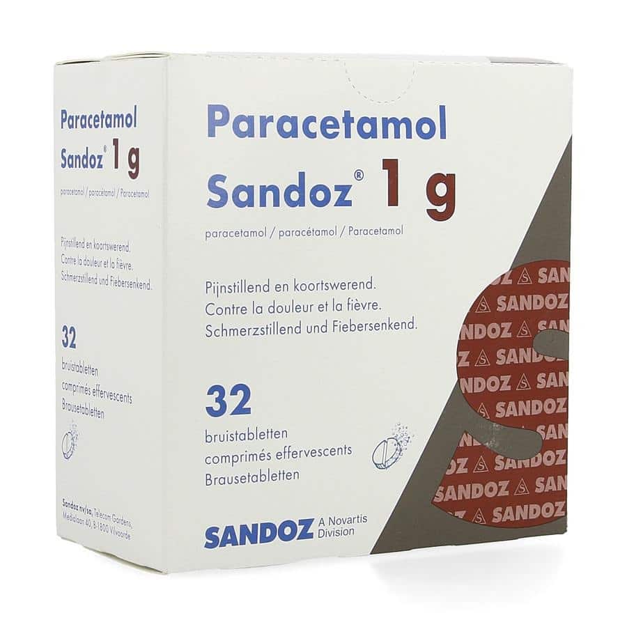 Paracetamol 1g Sandoz Bruistabletten