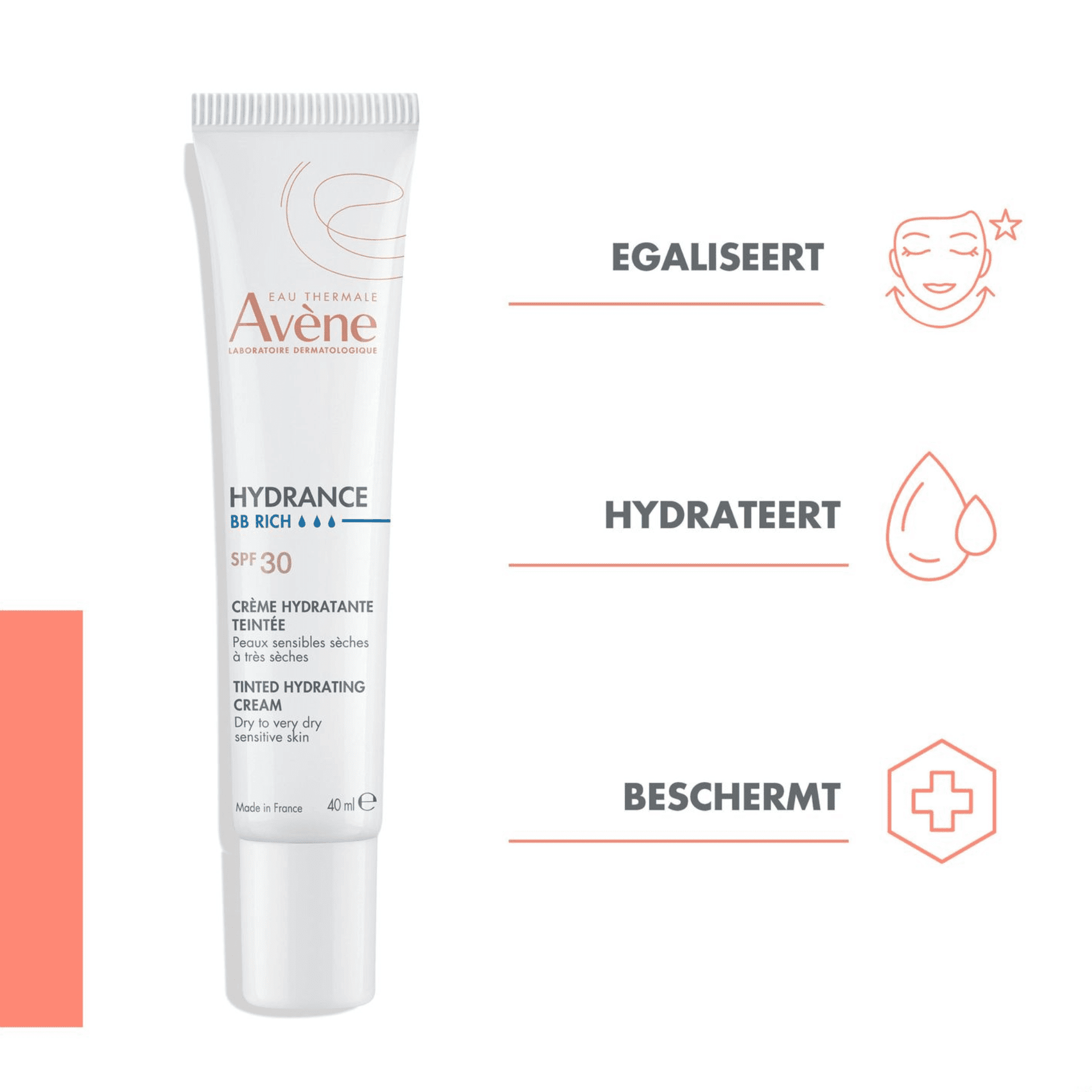 Avène Hydrance BB Rich SPF 30 Getinte Hydraterende Crème