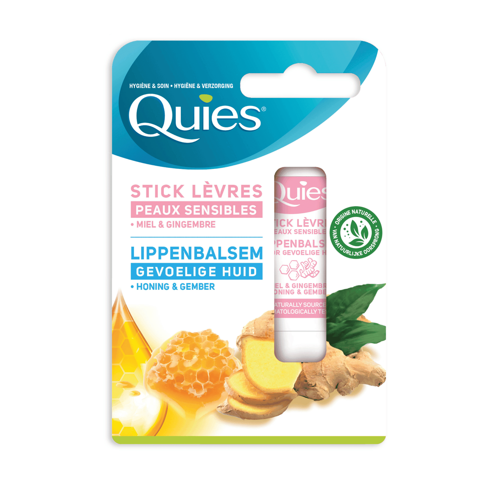 Quies Stick Levres Peau Sensible Miel&gingembre Quies Stick Levres Peau Sensible Miel&gingembre