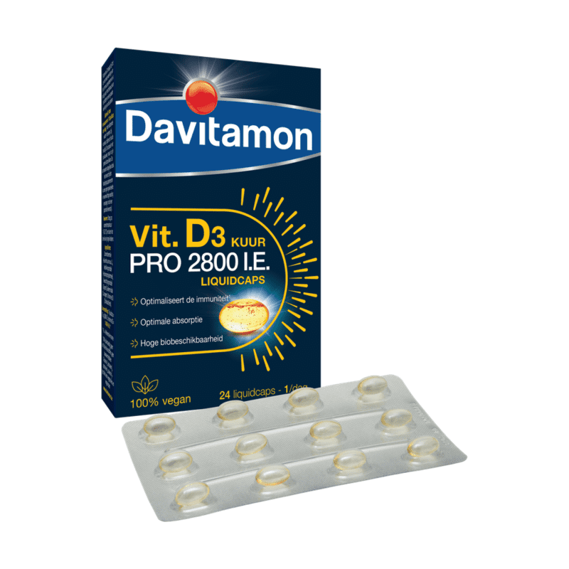 Davitamon Vitamine D3 Pro 2800 IE 24 capsules | Optiphar